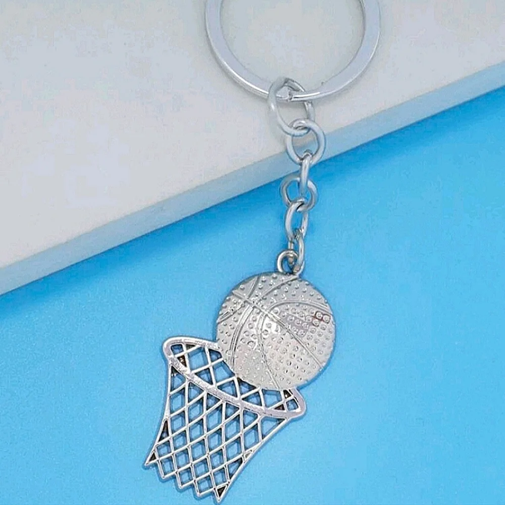 Basketball Charm Keychain. - Picture 2 of 3